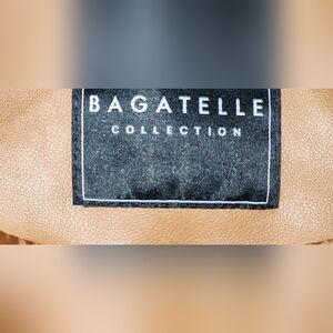 Bagatelle Collection  FAUX leather Tan Trench Coat Size L